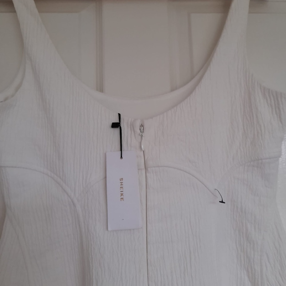 SHEIKE Blissful Ivory White Textured Midi Dress NWT RRP$250 - Picture 10 of 13